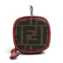フェンディ FENDI イヤフォンケース Air Podsケース ズッカ PVCコーティングキャンバス ブラウン×レッド ユニセックス 7AS121 AFCD ...