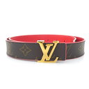 ルイ ヴィトン LOUIS VUITTON ベルト モノグラム サンチュール イニシャル モノグラムキャンバス ルージュ ユニセックス M9498 送料無料【中古】 r10711g