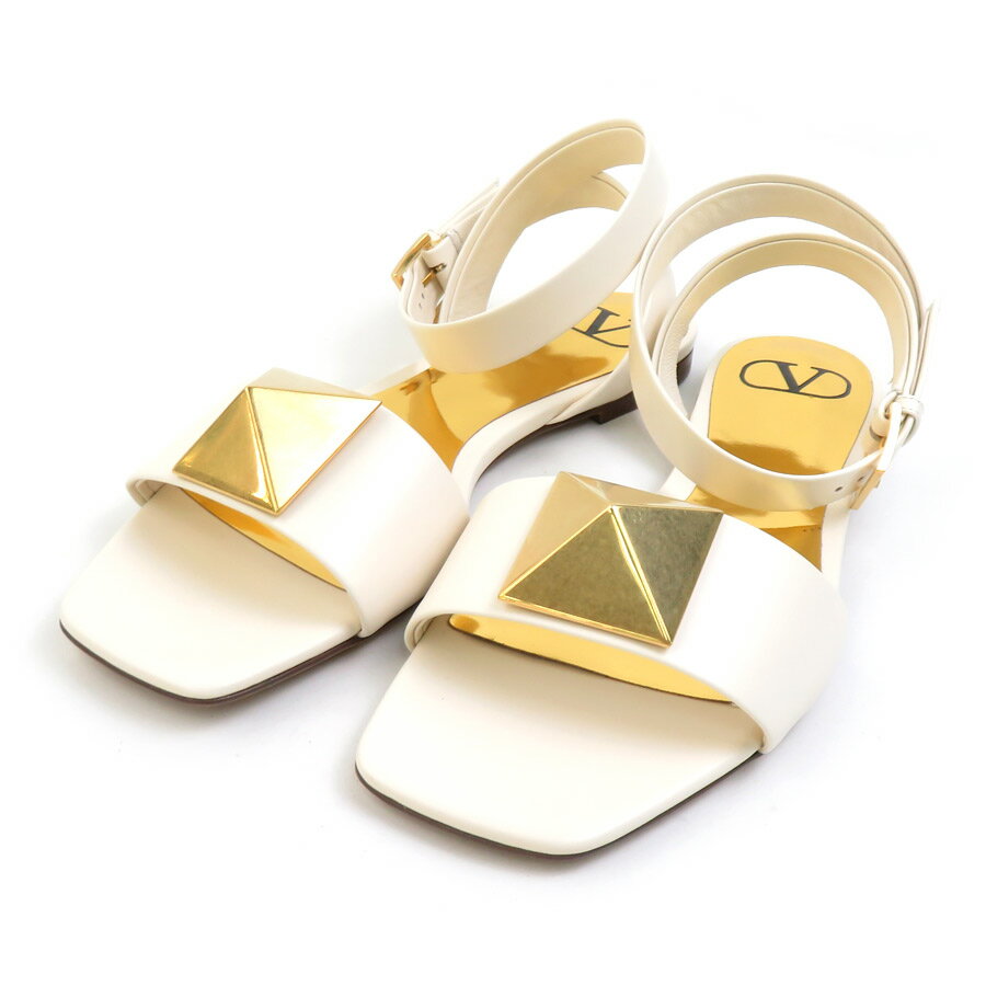 樂天商城 - ヴァレンティノ ガラヴァーニ Valentino Garavani サンダル レザー アイボリー レディース 送料無料【中古】 h31424g