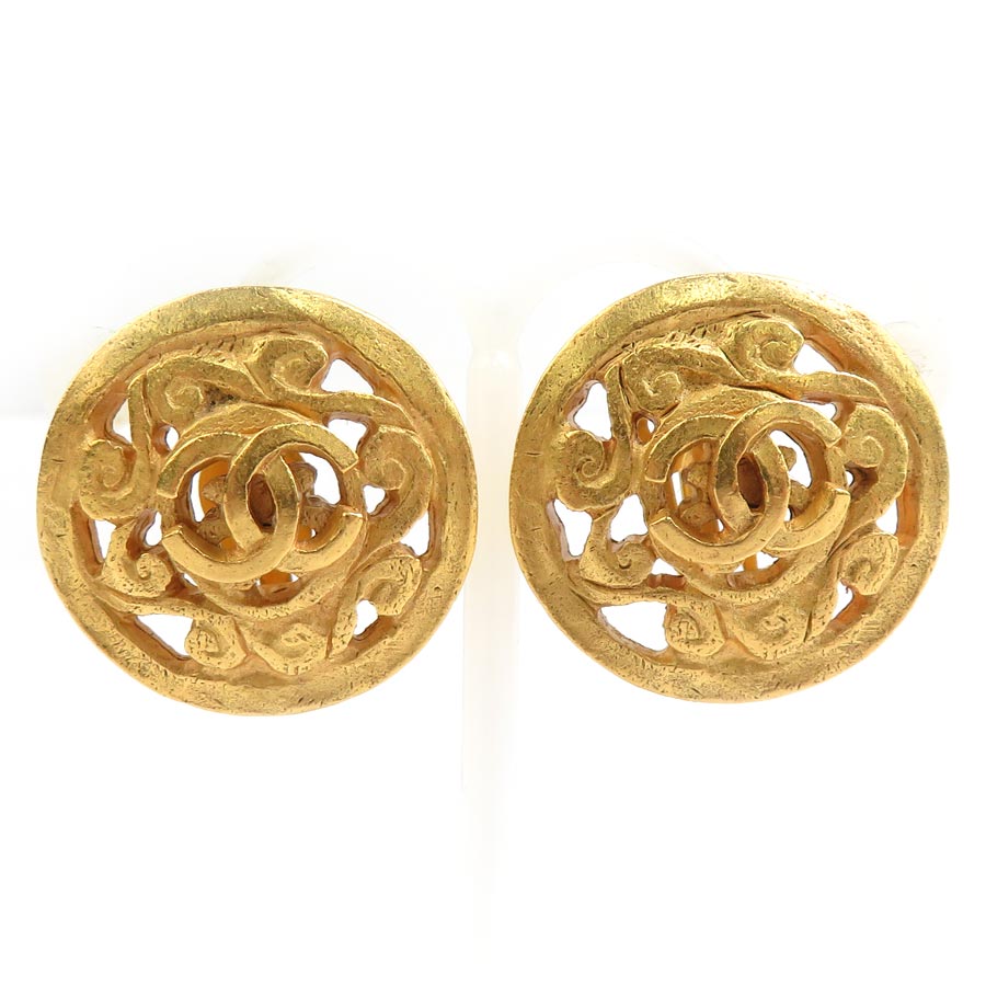 シャネル CHANEL イヤリング ココマーク メタル ゴールド レディース 送料無料【中古】 w1255a