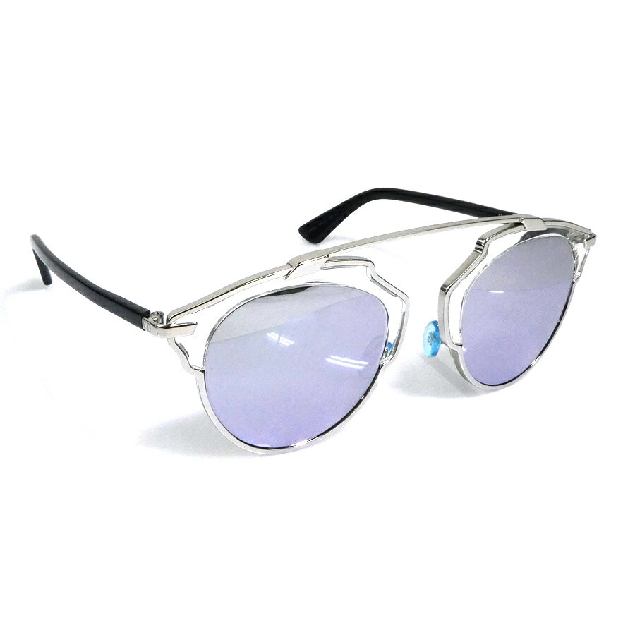 クリスチャンディオール Christian Dior サングラス メタル シルバー×ブラック ユニセックス 送料無料【中古】 h31606g