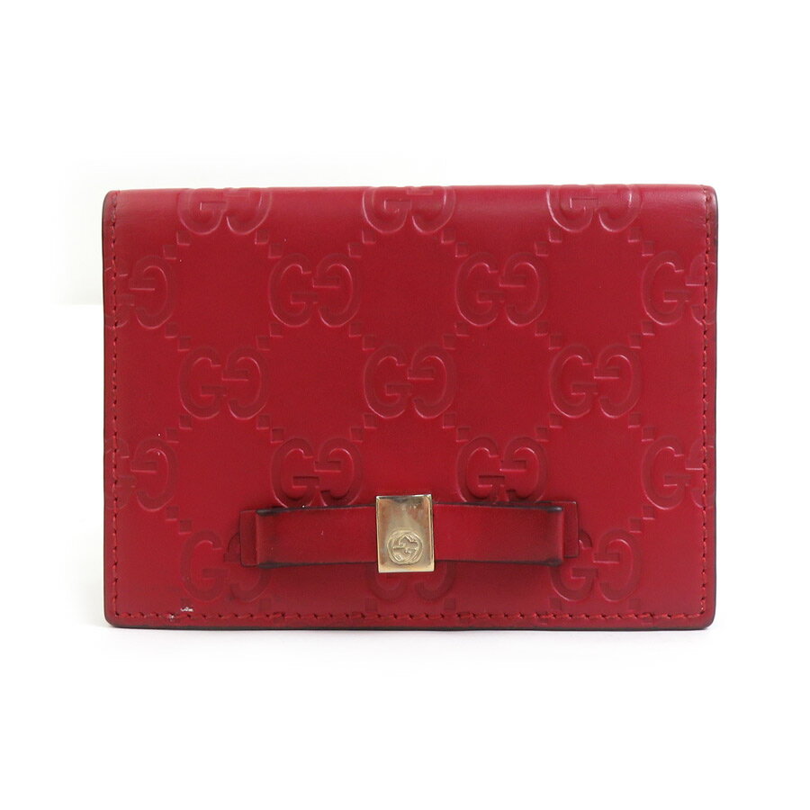グッチ GUCCI カードケース レッド ユニセックス 388684 送料無料【中古】 56405a