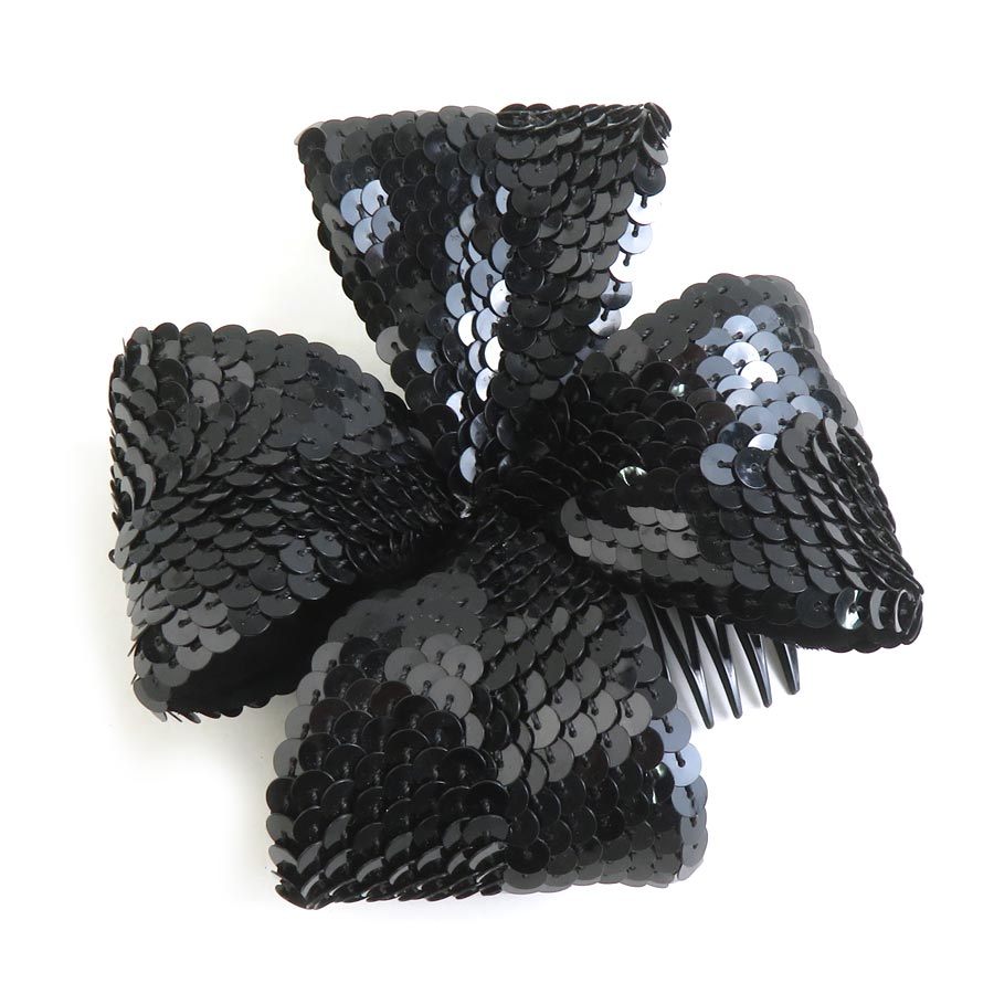 シャネル CHANEL ヘアアクセサリー かんざし スパンコール ブラック レディース 送料無料【中古】 e610..