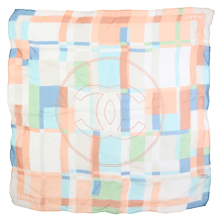 シャネル CHANEL スカーフ シルク マルチカラー レディース 送料無料【中古】 r10890i