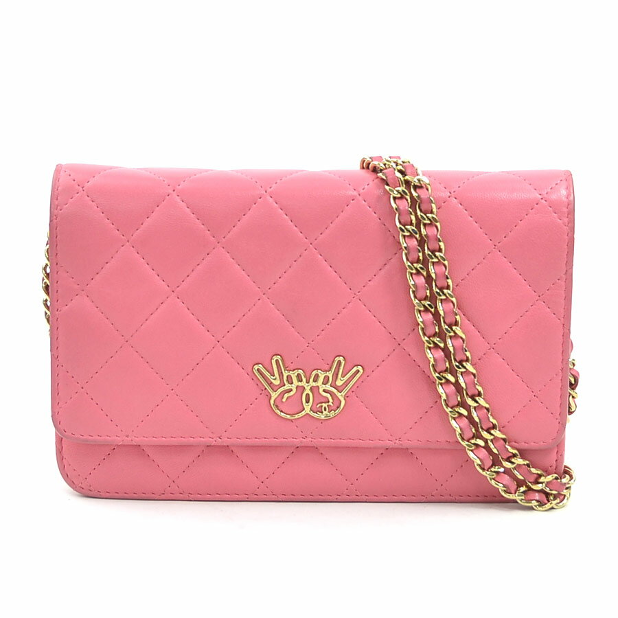 樂天商城 - シャネル CHANEL チェーンウォレット ラムスキン ピンク レディース A33814 送料無料【中古】 90227g