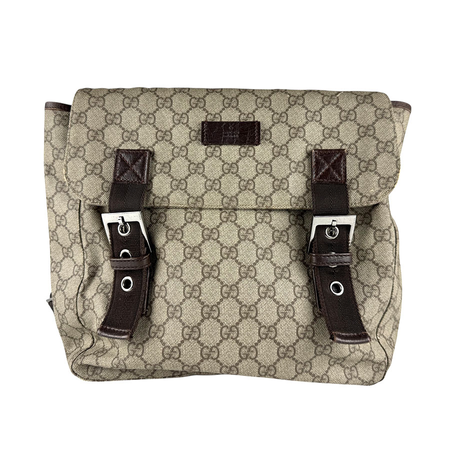 グッチ GUCCI リュック GGスプリームキャンバス ブラウン ユニセックス 140958 送料無料【中古】 z8263