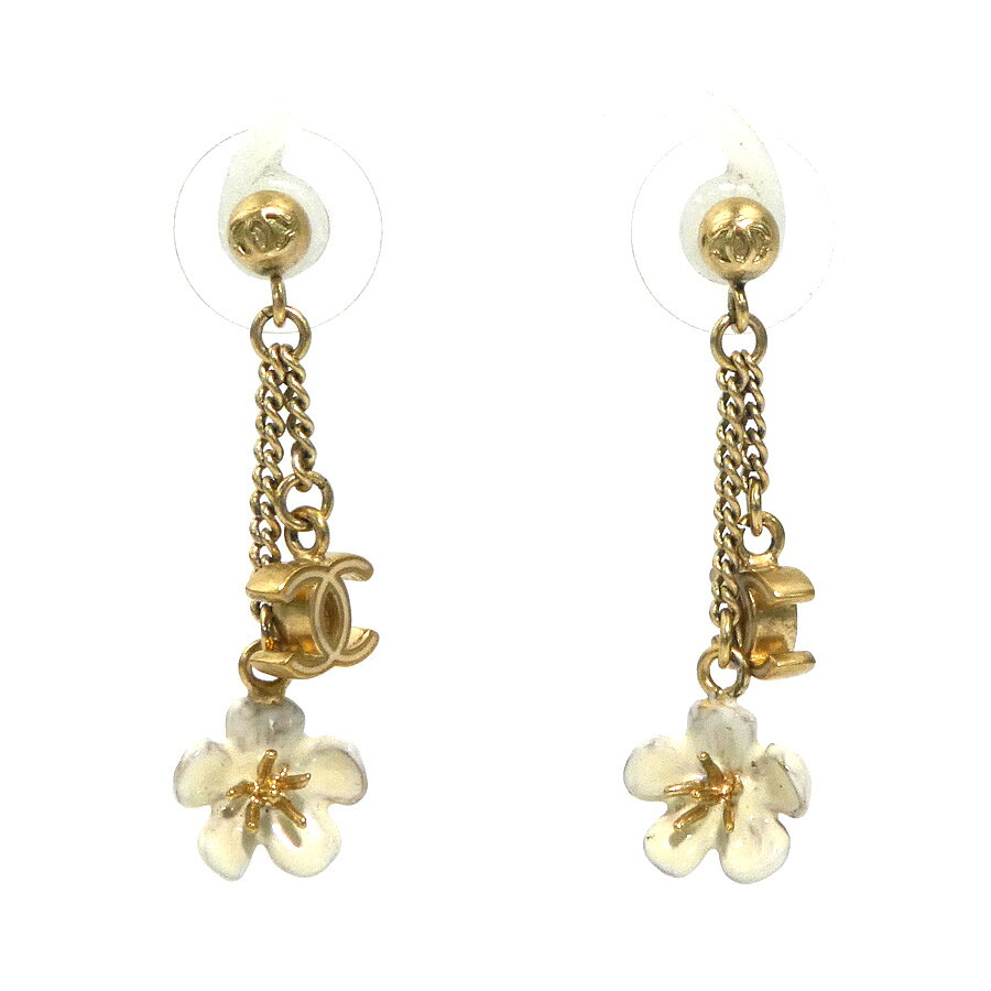樂天商城 - シャネル CHANEL ピアス メタル ゴールド×ホワイト レディース 送料無料【中古】 h31929a