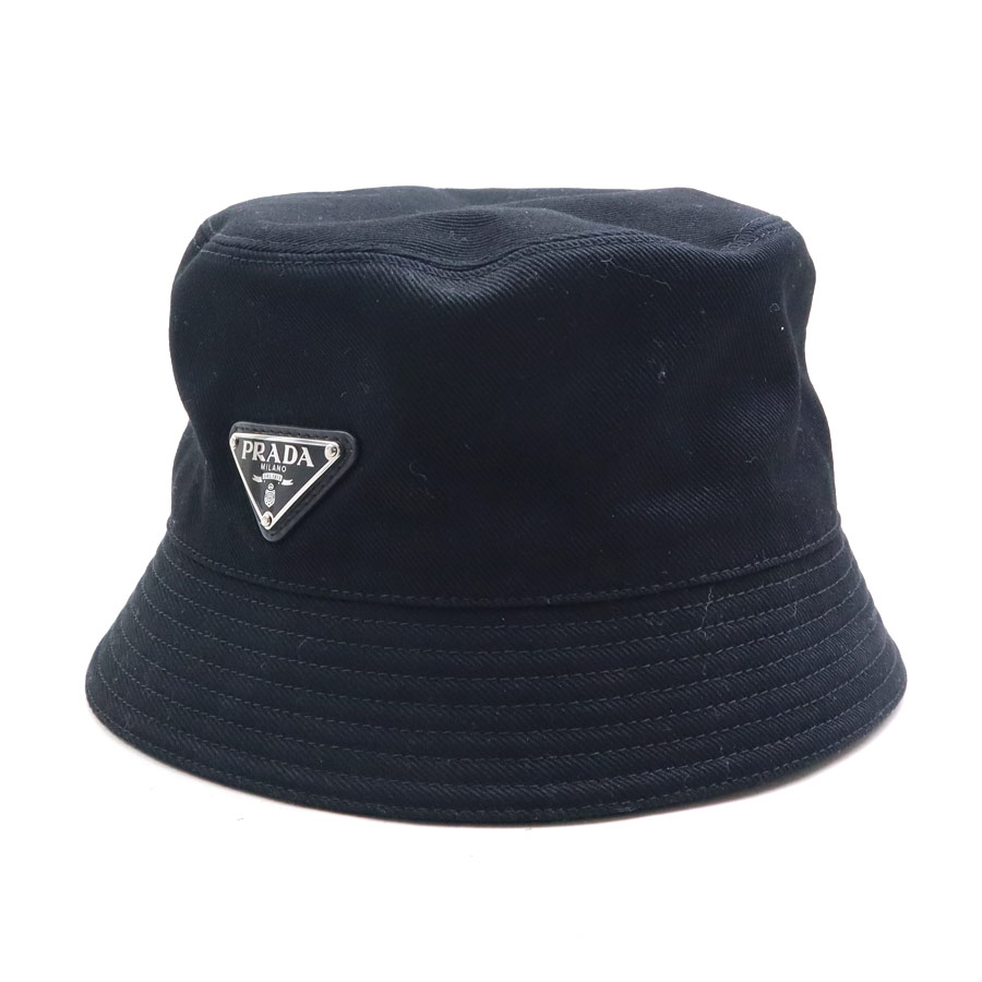 樂天商城 - プラダ PRADA ハット バケツハット/ポリアミド ブラック ユニセックス 送料無料【中古】 56544k