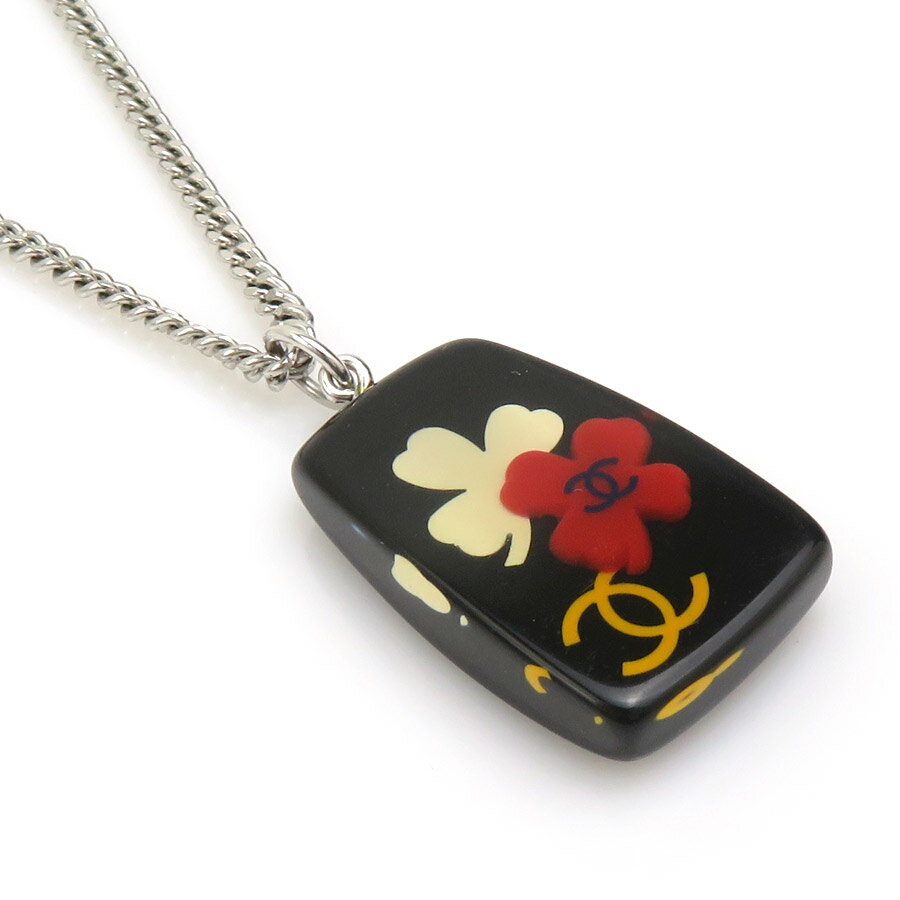樂天商城 - シャネル CHANEL ネックレス レジン/メタル ブラック×シルバー レディース 送料無料【中古】 56564a
