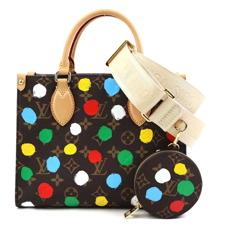 樂天商城 - ルイ ヴィトン LOUIS VUITTON ハンドバッグ ショルダーバッグ LV×YK モノグラム オンザゴーPM モノグラムキャンバス ブラウン×マルチカラー レディース M46380 送料無料【中古】 90238k