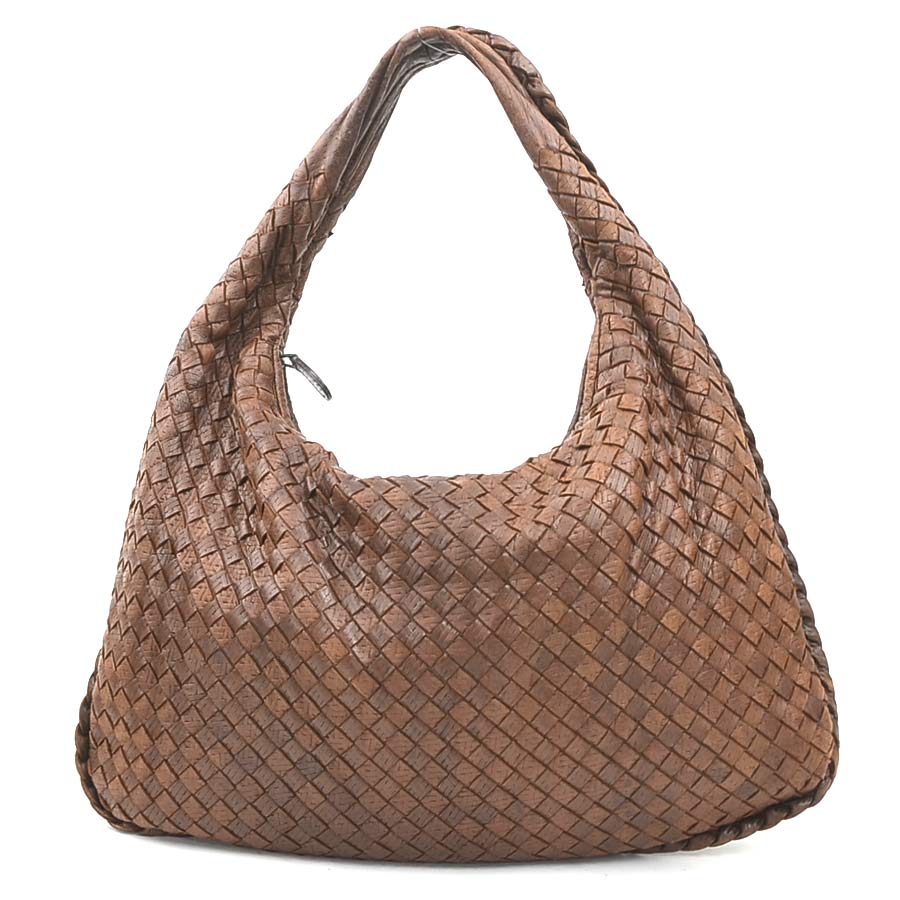 樂天商城 - ボッテガヴェネタ BOTTEGAVENETA ショルダーバッグ イントレチャート レザー ブラウン レディース 送料無料【中古】 e61561a