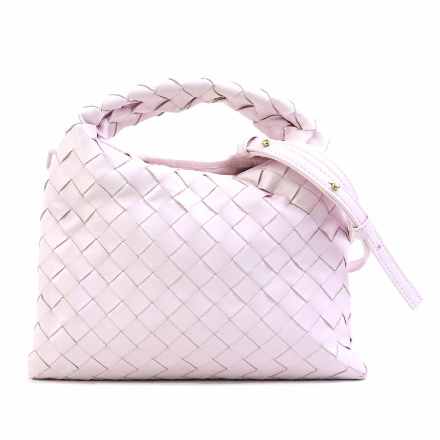 VANESSA BRUNO - ボッテガヴェネタ BOTTEGAVENETA ハンドバッグ ショルダーバッグ イントレチャート ミニ ホップ レザー ライトピンク レディース 送料無料【中古】 e61564k