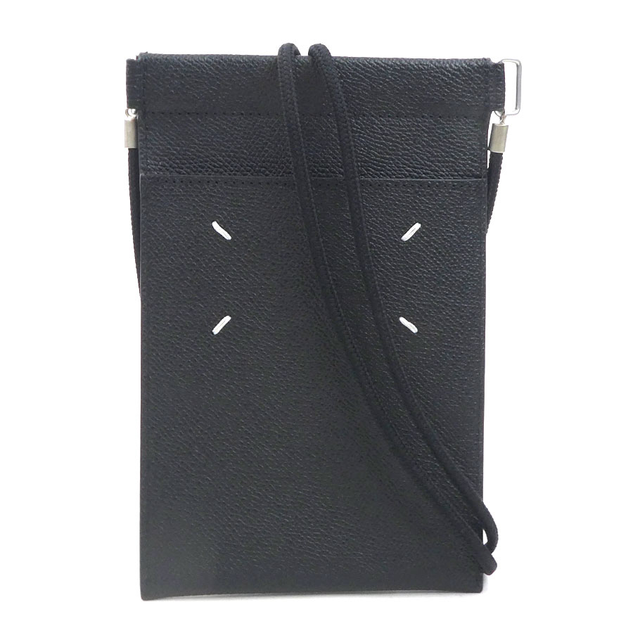 樂天商城 - メゾンマルジェラ Maison Margiela ポーチ ネックポーチ レザー ブラック ユニセックス 送料無料【中古】 r11054a