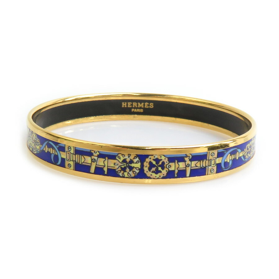 樂天商城 - エルメス HERMES バングル ブレスレット エマイユ メタル/エナメル ゴールド/ブルー レディース 送料無料【中古】 e61596a