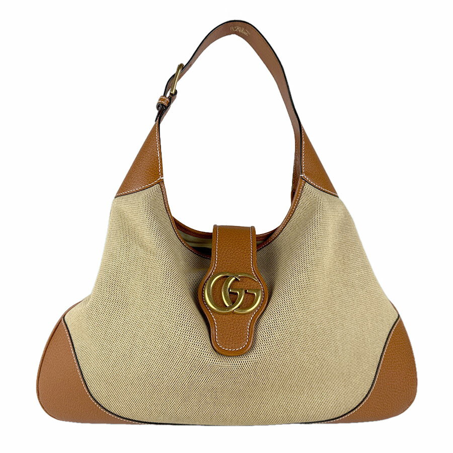 グッチ GUCCI ショルダーバッグ アフロディーテ ラージ キャンバス/レザー ブラウン×ベージュ レディース 726322 送料無料【中古】 z8918
