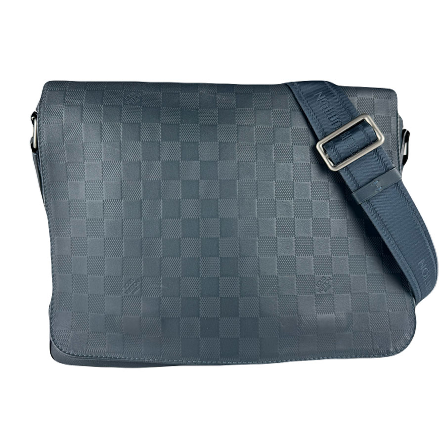 樂天商城 - ルイ ヴィトン LOUIS VUITTON ショルダーバッグ ダミエ アンフィニ ディストリクトPM/ダミエ アンフィニ ネイビー メンズ N41285 送料無料【中古】 z8921