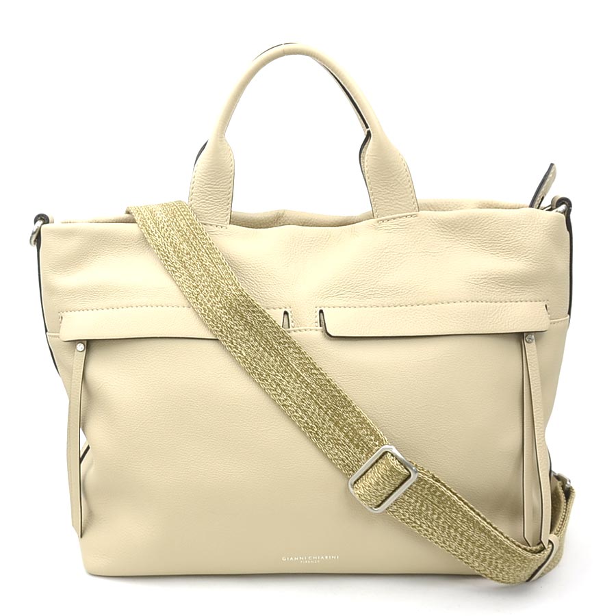 樂天商城 - GIANNI CHIARINI ジャンニ キアリーニ ハンドバッグ ショルダーバッグ レザー ライトベージュ レディース 送料無料【中古】 56592a