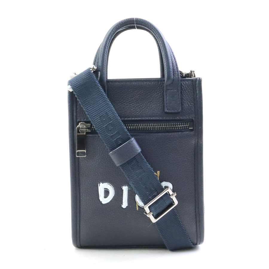 樂天商城 - クリスチャンディオール Christian Dior ショルダーバッグ ×OTANI WORKSHOP レザー ネイビー メンズ 送料無料【中古】 90241i