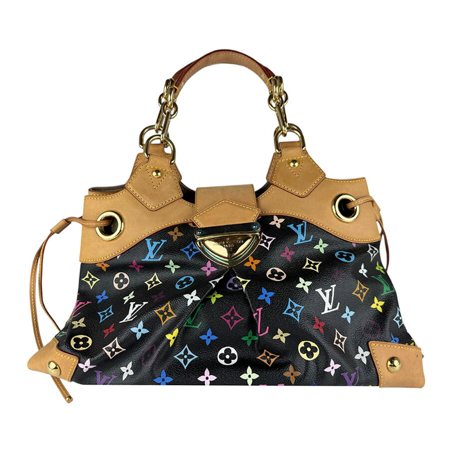 LOUIS VUITTON - ルイ ヴィトン LOUIS VUITTON ハンドバッグ モノグラムマルチカラー ウルスラ モノグラムマルチカラー ブラック ゴールド レディース M40124 送料無料【中古】 z9042