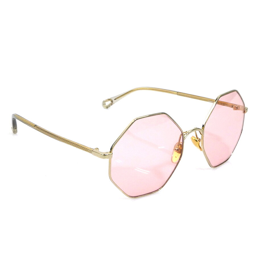 CHOLE - クロエ Chloe サングラス メタル ゴールド/ピンク レディース 送料無料【中古】 56667i