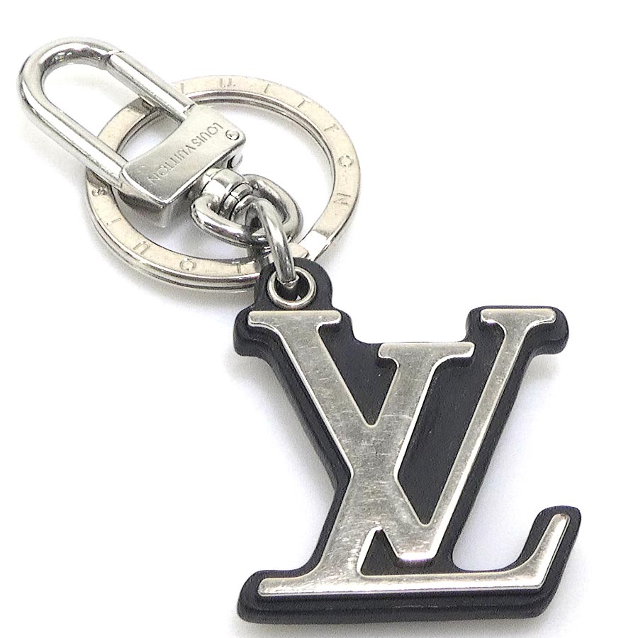 樂天商城 - ルイ ヴィトン LOUIS VUITTON チャーム キーリング ポルト クレ LV クラシック メタル ブラック/シルバー ユニセックス M00971 送料無料【中古】 56670k