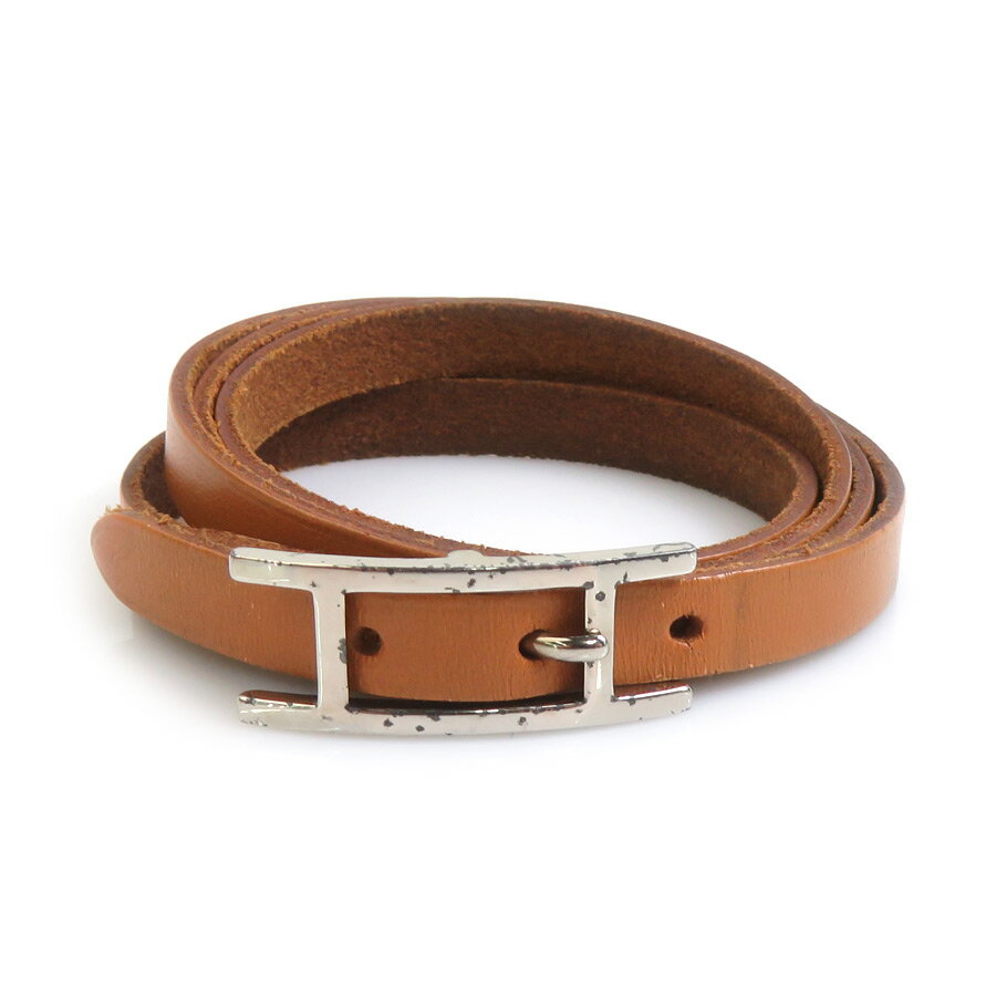 樂天商城 - エルメス HERMES ブレスレット アピ レザー/メタル ブラウン/シルバー レディース 送料無料【中古】 e61680i