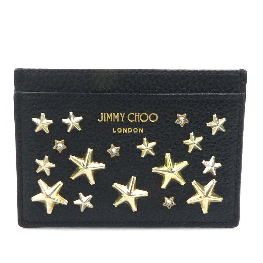 樂天商城 - ジミーチュウ JIMMY CHOO カードケース レザー ブラック レディース 送料無料【中古】 r11098a