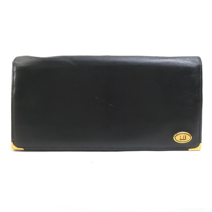 樂天商城 - ダンヒル Dunhill 二つ折り長財布 レザー ブラック メンズ 送料無料【中古】 h32092a