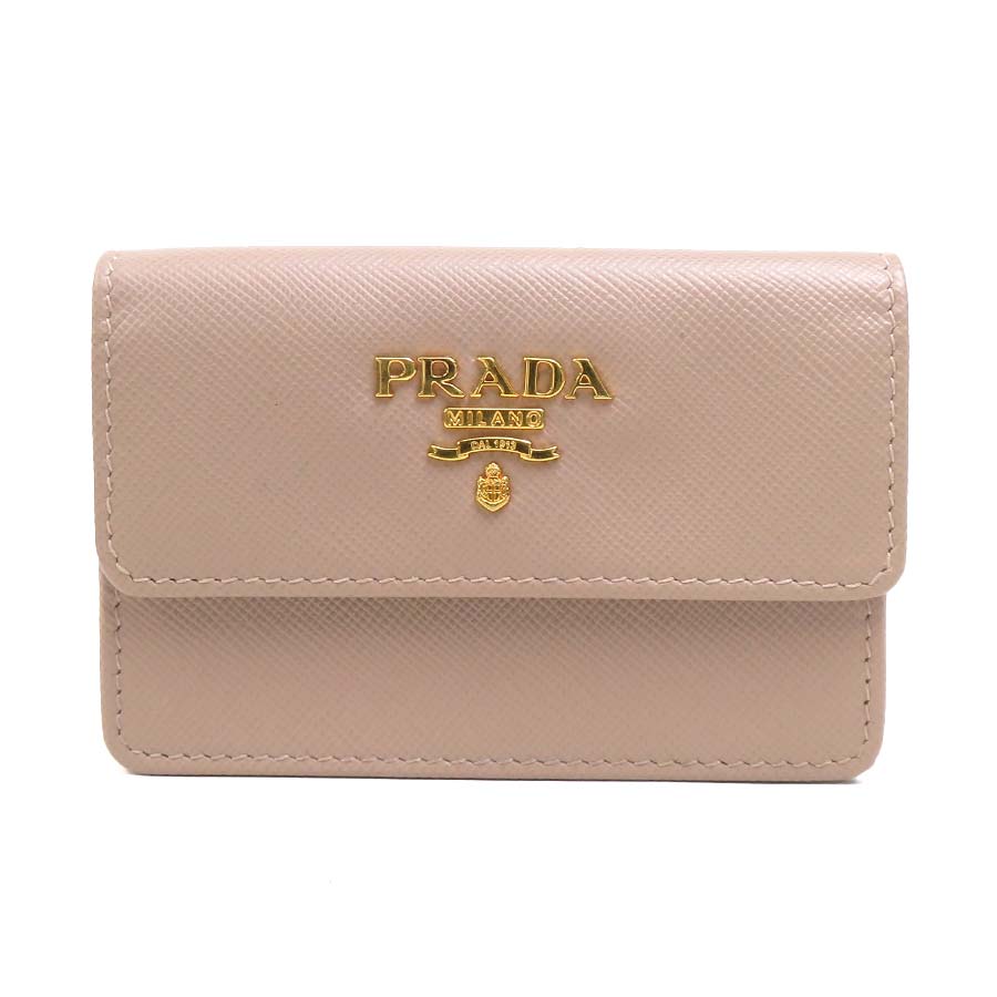 樂天商城 - プラダ PRADA カードケース レザー ピンクベージュ ユニセックス 送料無料【中古】 h32099k