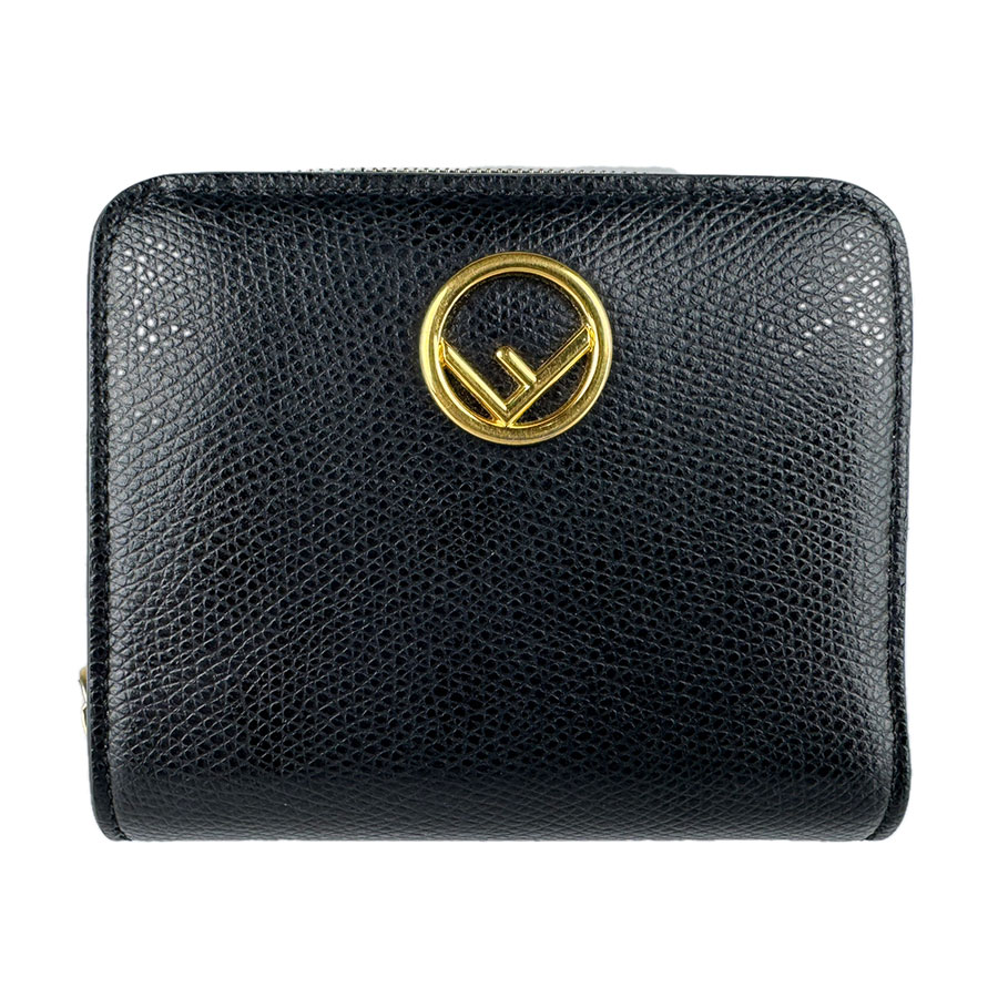 樂天商城 - フェンディ FENDI 二つ折り財布 エフイズ レザー ブラック レディース 8M0407-A18B 送料無料【中古】 z9159