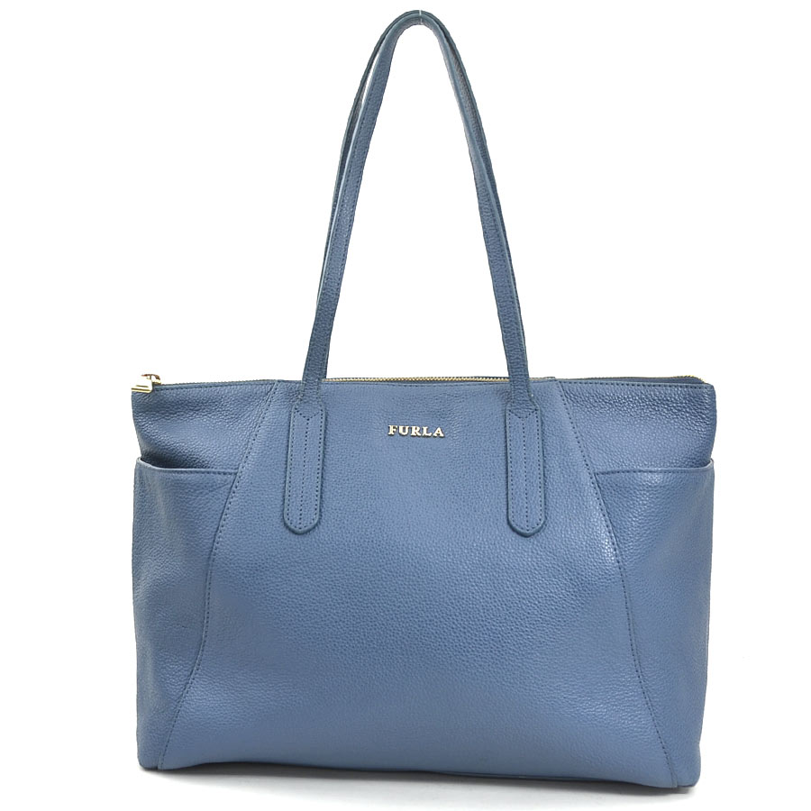 Furla - フルラ Furla ハンドバッグ レザー ブルー レディース 送料無料【中古】 r11111a