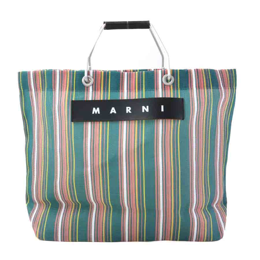 Marni - マルニ MARNI ハンドバッグ フラワーカフェ ナイロン/アルミ/レザー グリーン系 レディース 送料無料【中古】 56673k