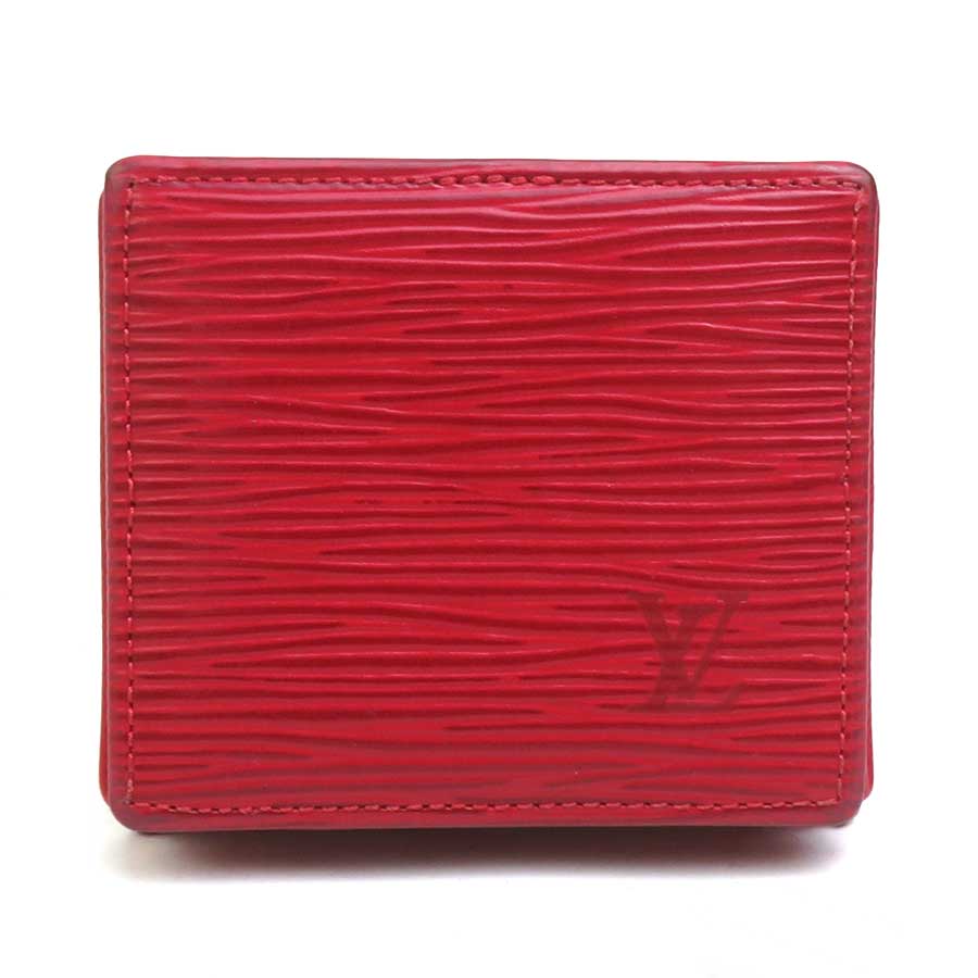 N - ルイ ヴィトン LOUIS VUITTON コインケース エピ ポルト モネ ボワット エピレザー レッド メンズ M63697 送料無料【中古】 e61764a