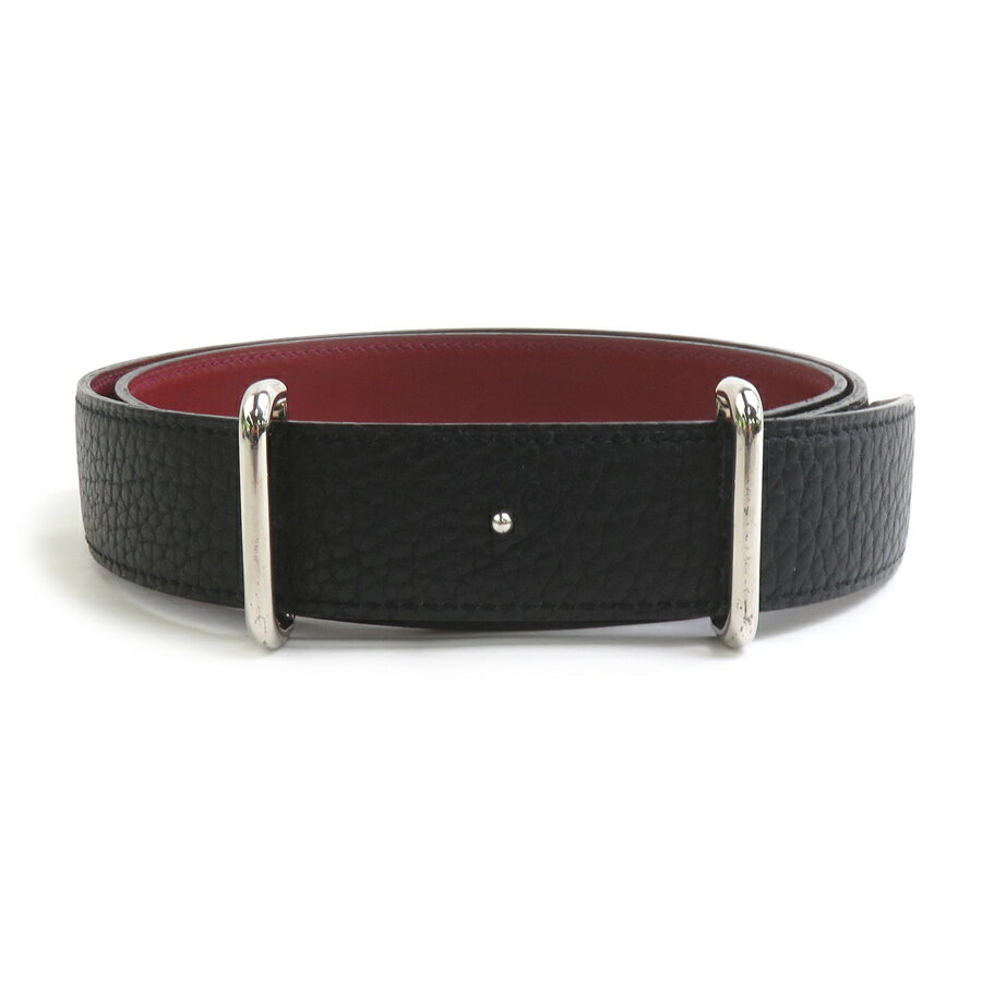 樂天商城 - エルメス HERMES ベルト レザー/メタル ブラック/シルバー メンズ 送料無料【中古】 e61770a