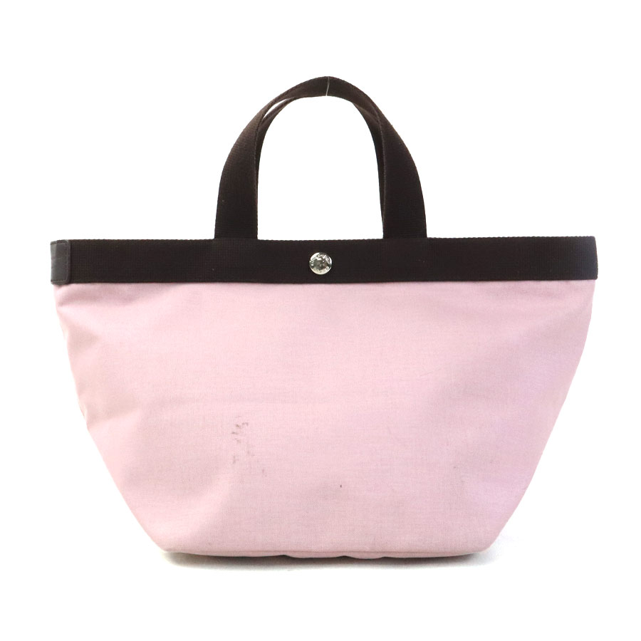 樂天商城 - エルベ シャプリエ Herve Chapelier ハンドバッグ ナイロン ピンク/ブラウン レディース 送料無料【中古】 h32124k