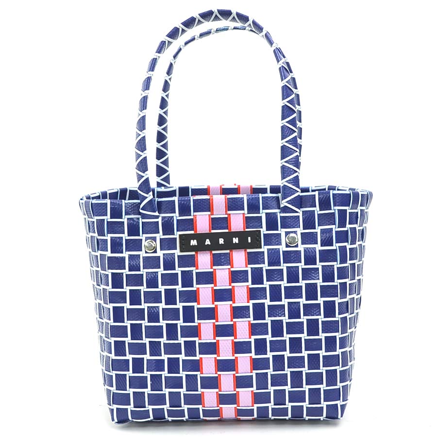 樂天商城 - マルニ MARNI ハンドバッグ BOX BASKET BORSA/ポリプロピレン ブルー系 キッズ 送料無料【中古】 h32129a