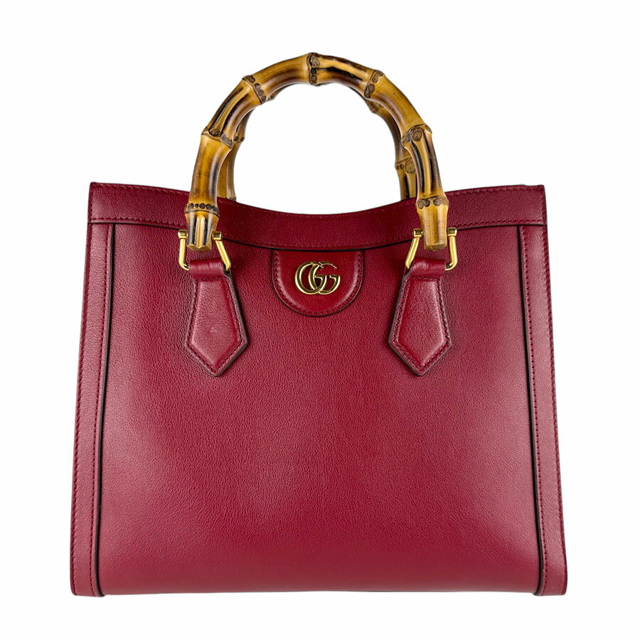 樂天商城 - グッチ GUCCI ハンドバッグ ショルダーバッグ バンブー ダイアナ スモール トートバッグ レザー レッド レディース 660195 送料無料【中古】 z9306