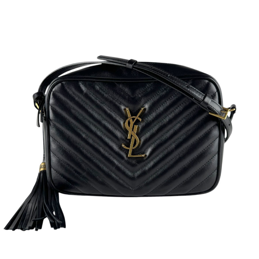 樂天商城 - サンローラン SAINT LAURENT ショルダーバッグ ルー カメラバッグ レザー ブラック ゴールド レディース 612544 送料無料【中古】 z9354