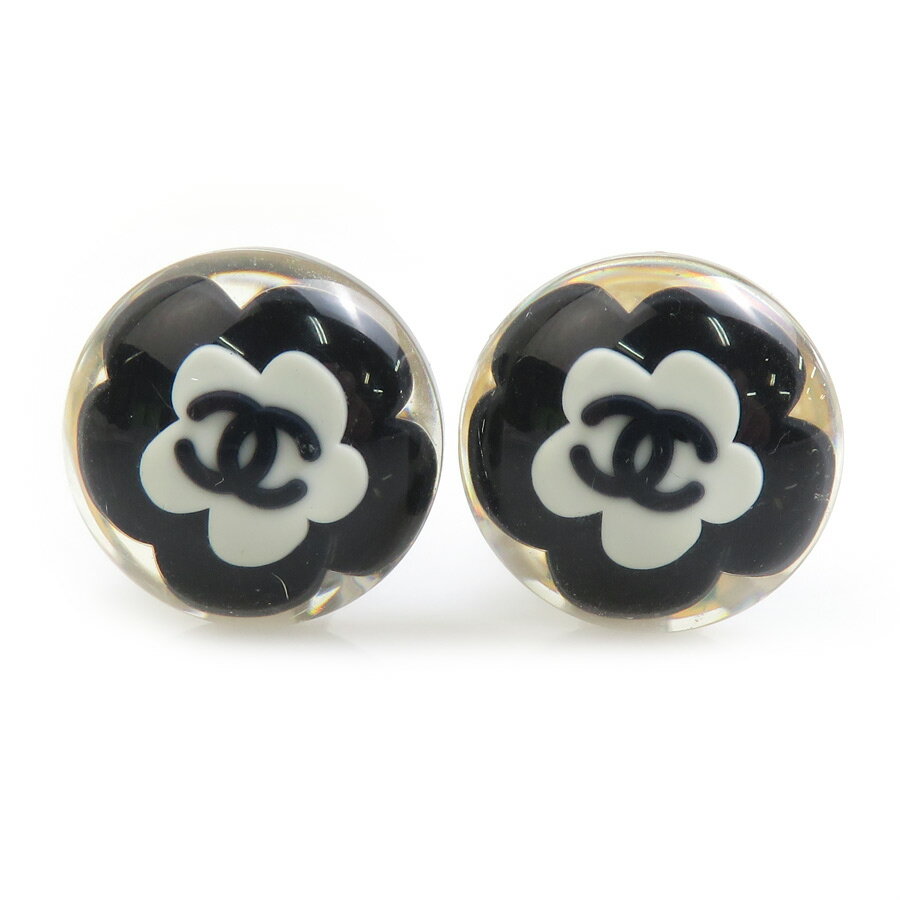 樂天商城 - シャネル CHANEL イヤリング レジン/メタル ブラック/ホワイト レディース 送料無料【中古】 h32173