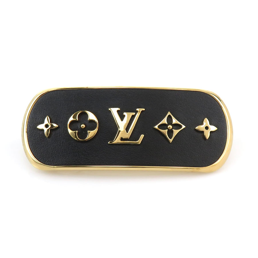 樂天商城 - ルイ ヴィトン LOUIS VUITTON バレッタ バレッタ クルーザー メタル ブラック/ゴールド レディース M00564 送料無料【中古】 h32178i