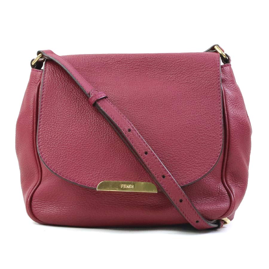 樂天商城 - フェンディ FENDI 斜め掛けショルダーバッグ レザー ボルドー クレール ゴールド レディース 8BT214-Q10 送料無料【中古】 e61803a