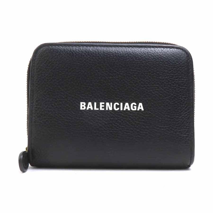 樂天商城 - バレンシアガ BALENCIAGA 二つ折り財布 レザー ブラック レディース 送料無料【中古】 e61806a