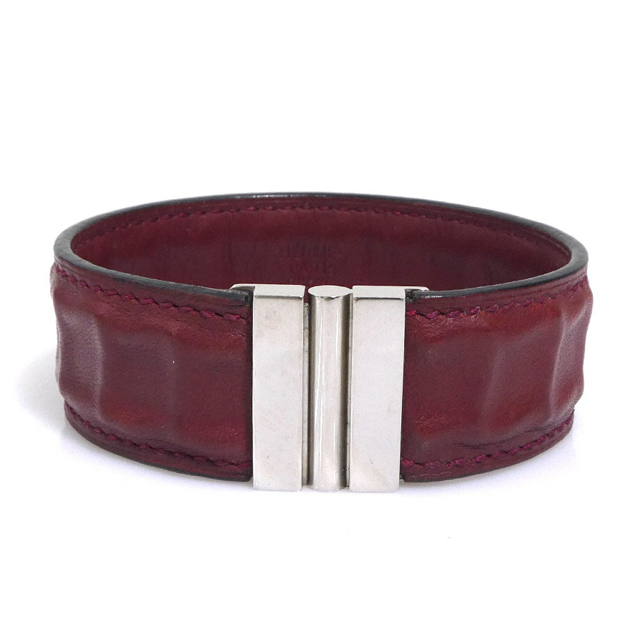 樂天商城 - エルメス HERMES ブレスレット レザー/メタル バーガンディ/シルバー レディース 送料無料【中古】 e61815a
