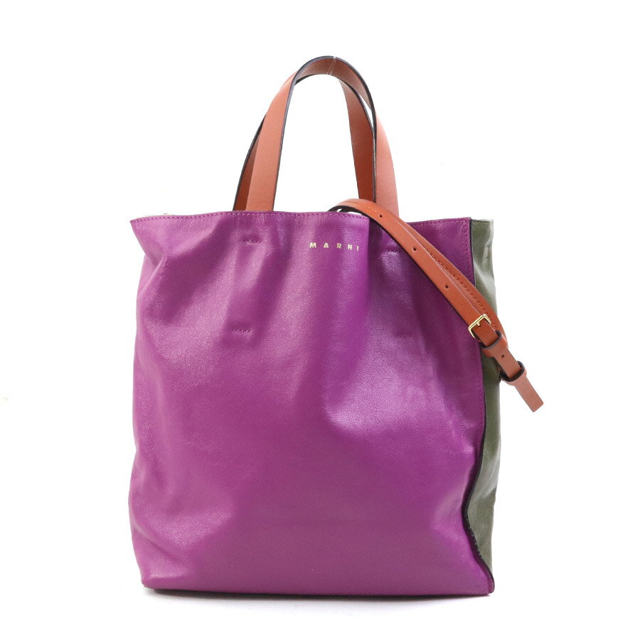樂天商城 - マルニ MARNI ハンドバッグ ショルダーバッグ レザー マルチカラー レディース 送料無料【中古】 56713a