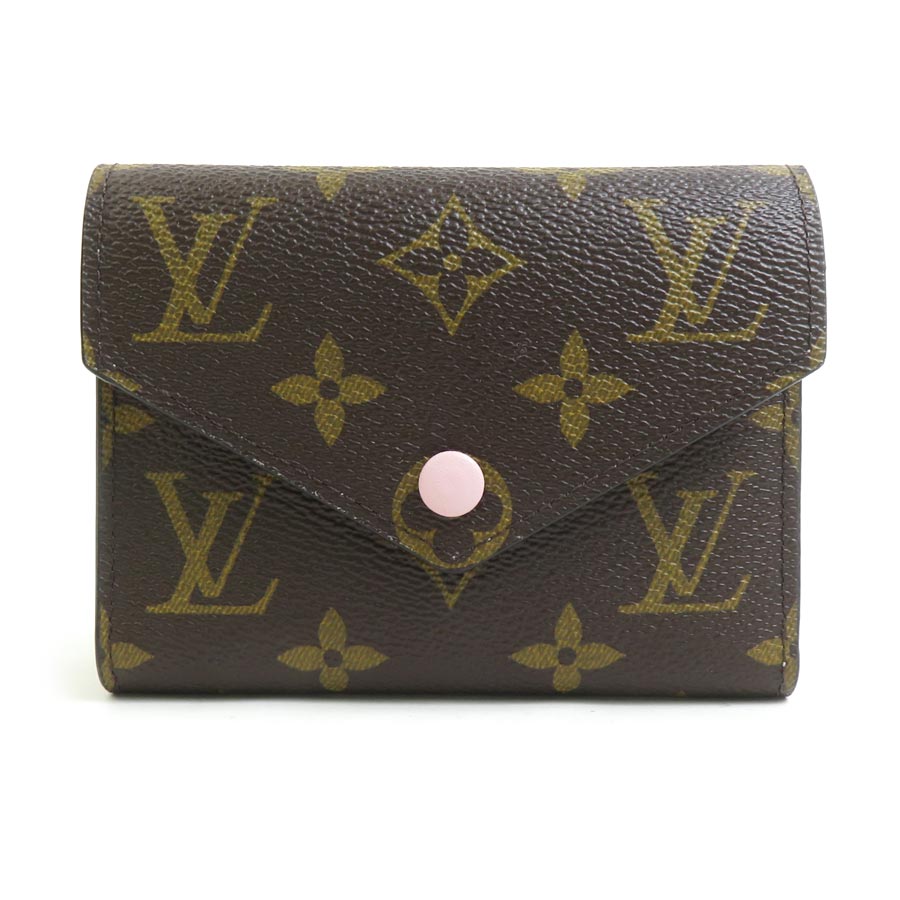 樂天商城 - ルイ ヴィトン LOUIS VUITTON 三つ折り財布 モノグラム ポルトフォイユ ヴィクトリーヌ モノグラムキャンバス ローズバレリーヌ レディース M62360 送料無料【中古】 56722a