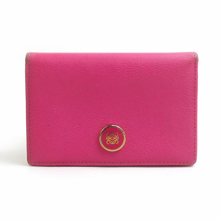 樂天商城 - ロエベ LOEWE カードケース レザー マゼンタ レディース 送料無料【中古】 56724a