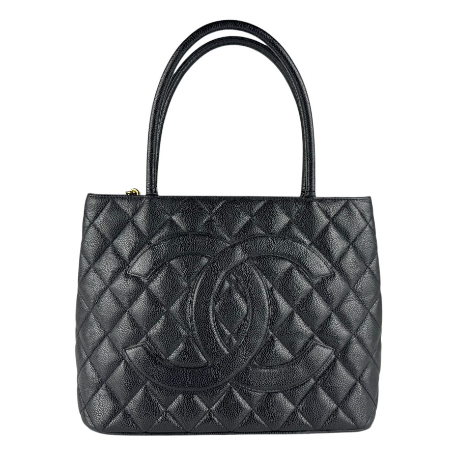 Rakuten - シャネル CHANEL ハンドバッグ 復刻トート キャビアスキンレザー ブラック レディース 送料無料【中古】 z9455