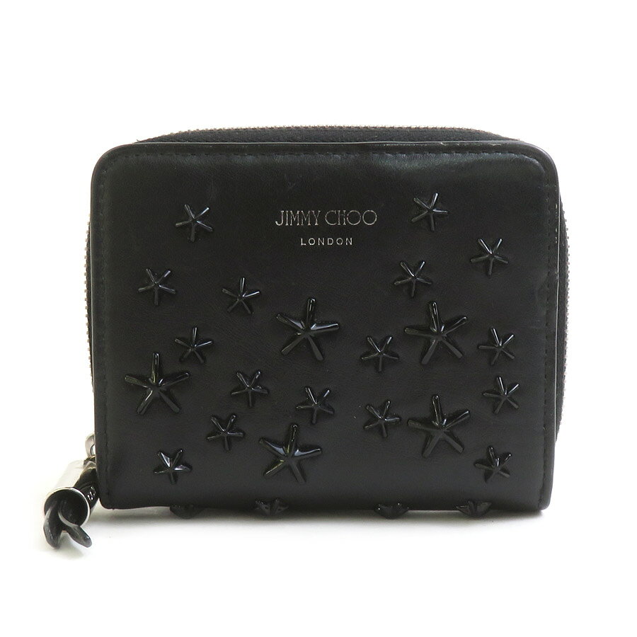 Rakuten - ジミーチュウ JIMMY CHOO 二つ折り財布 レザー/メタル ブラック レディース 送料無料【中古】 h32187a