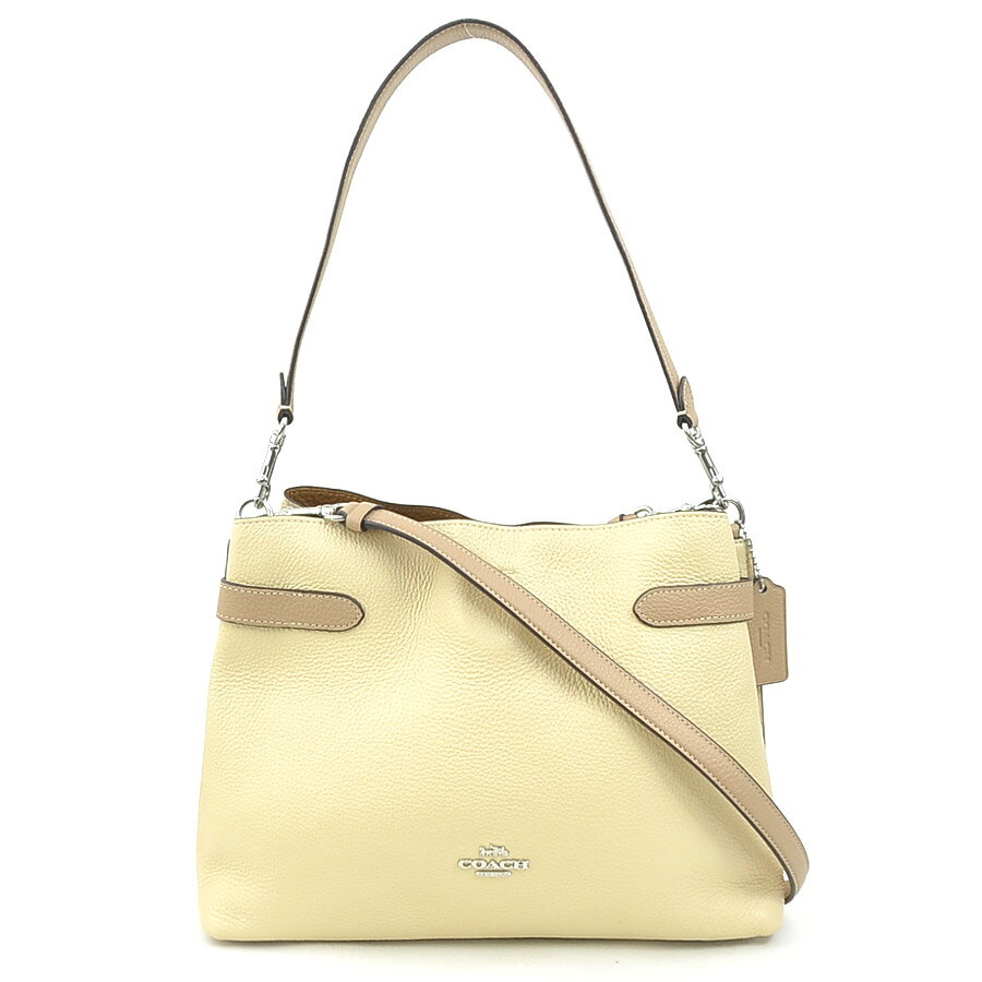COACH - コーチ COACH ショルダーバッグ レザー ベージュ レディース 送料無料【中古】 r11171a