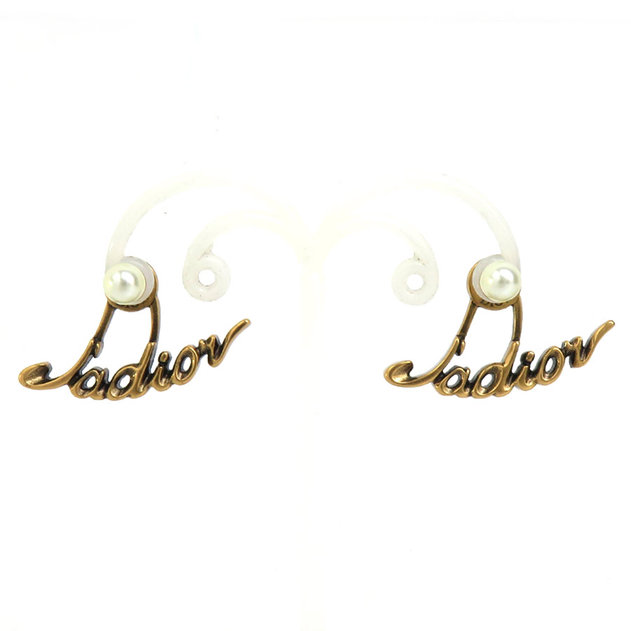 クリスチャンディオール Christian Dior ピアス Ja dior メタル/フェイクパール ゴールド レディース 送料無料【中古】 h32218k